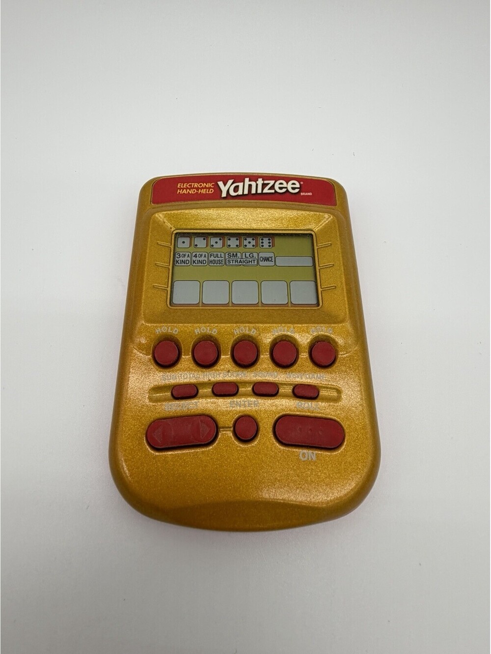 Hasbro 2002 Yahtzee Handheld Pocket Electronic Game Works